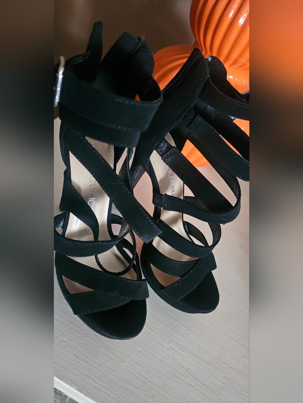 Women’s Black Strappy High Heel Sandals - Classic Evening Heels